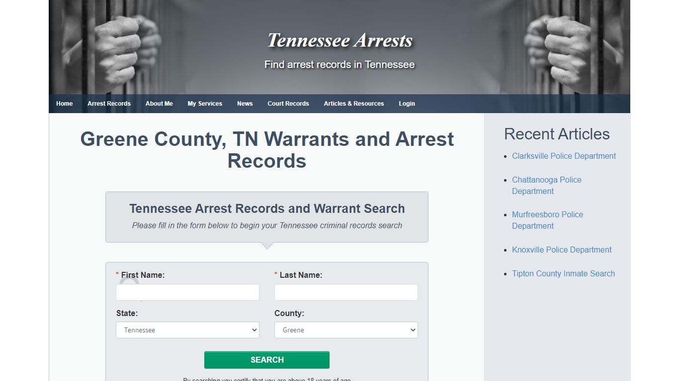 Greene County, TN Warrants and Arrest Records - Tennessee Arrests