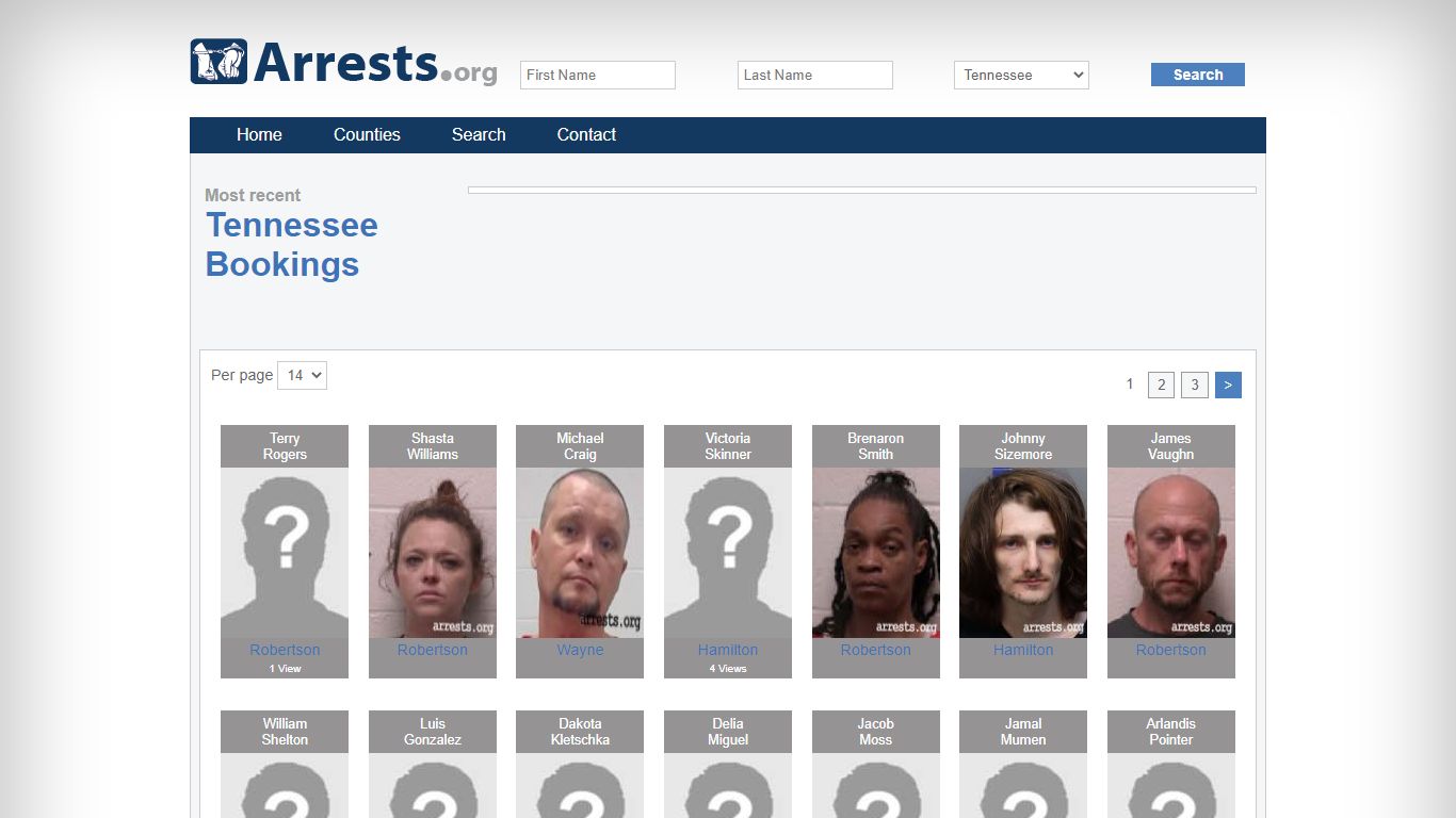 Tennessee Arrests and Inmate Search